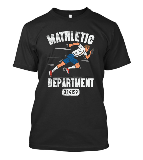 Mathletic Department 3.14159 Running Athlete With Smartphone T-Shirt