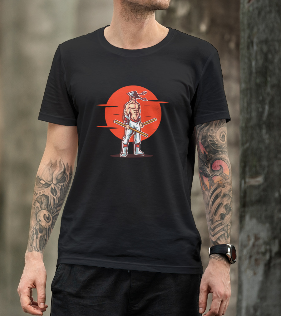 Ninja Warrior Japan Tokyo Red Sun Cosplay T-Shirt