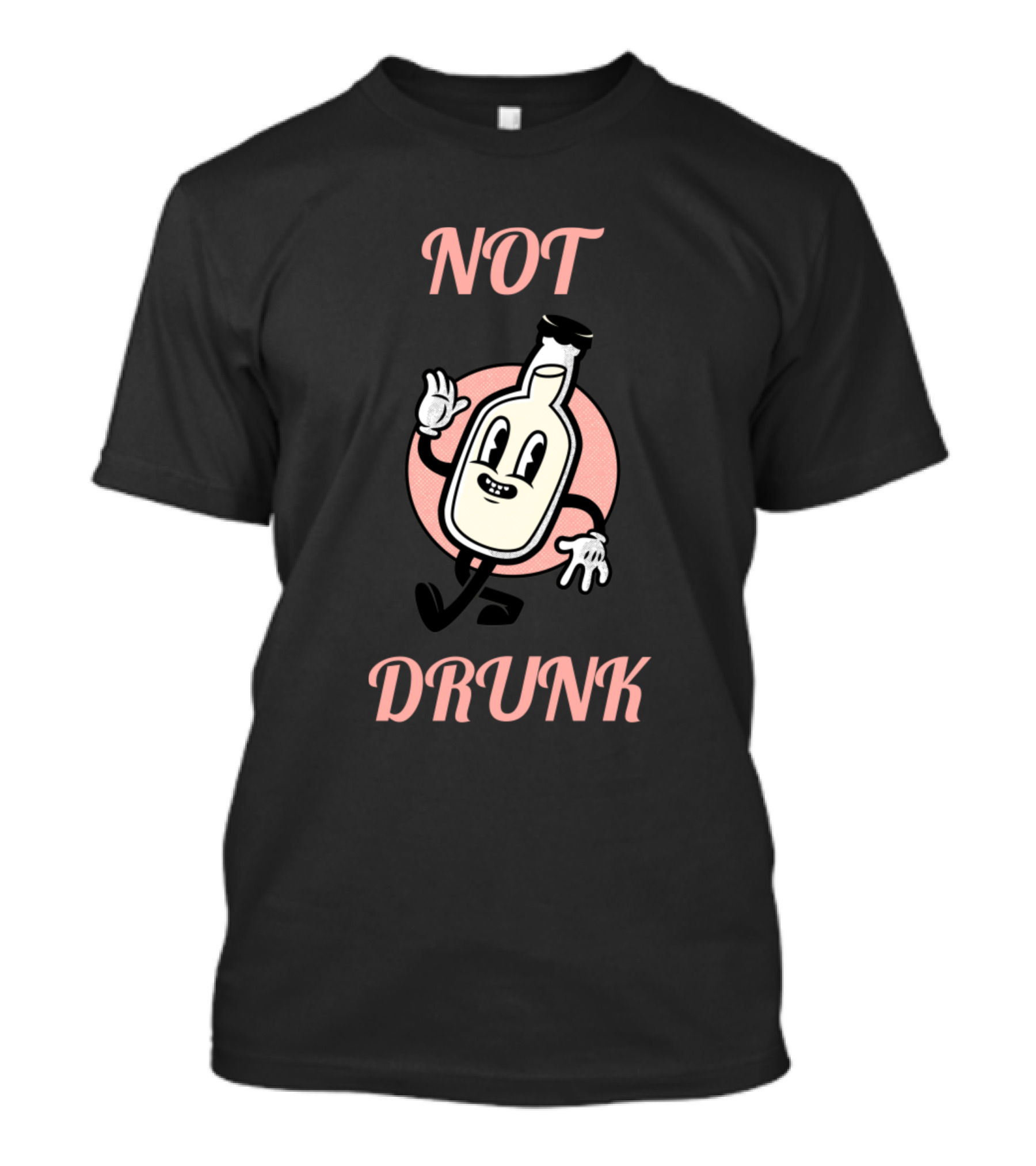 Not Drunk Cartoon Beer Bottle T-Shirt