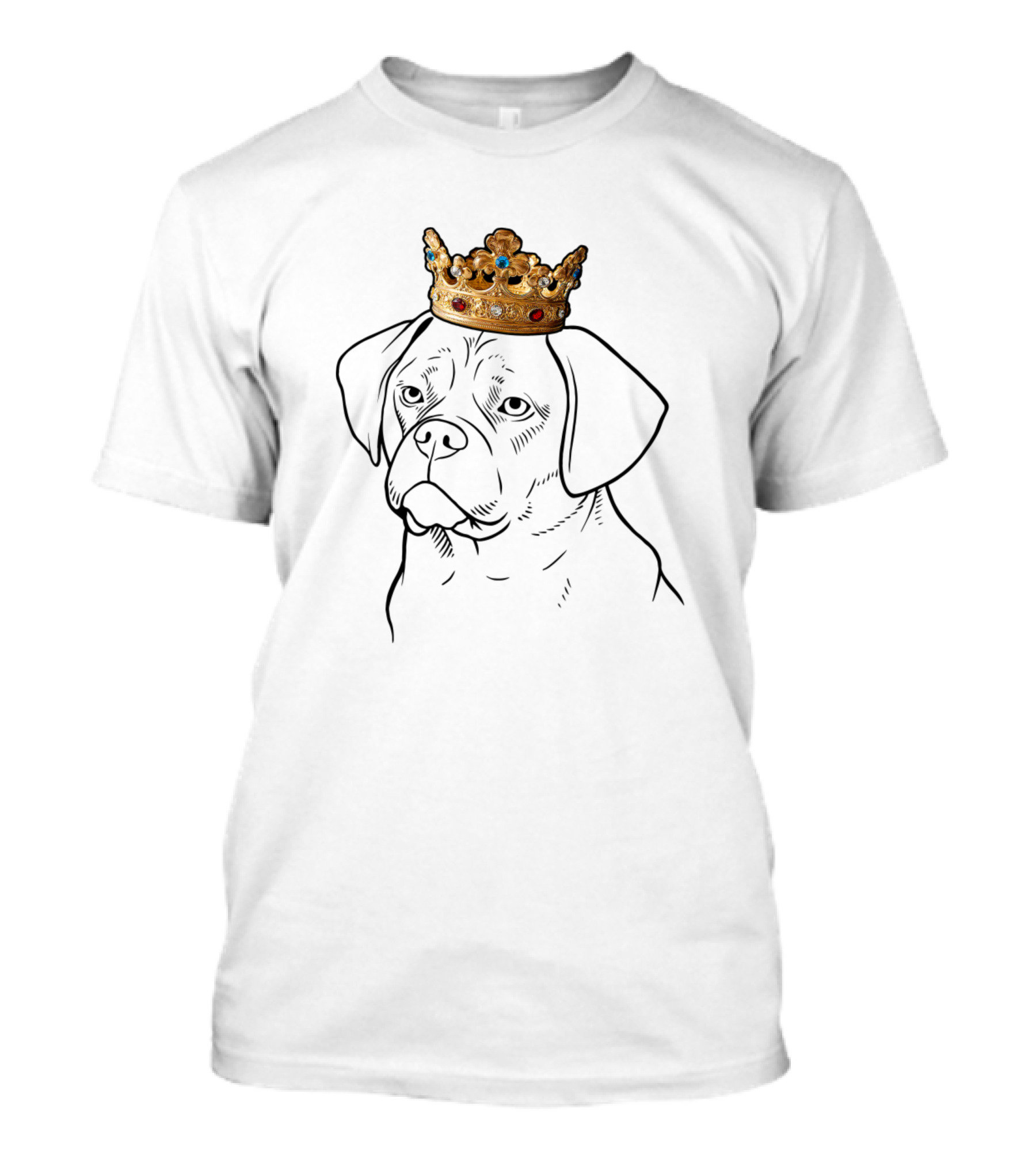 Puggle Dog Wearing Regal Gold Crown T-Shirt