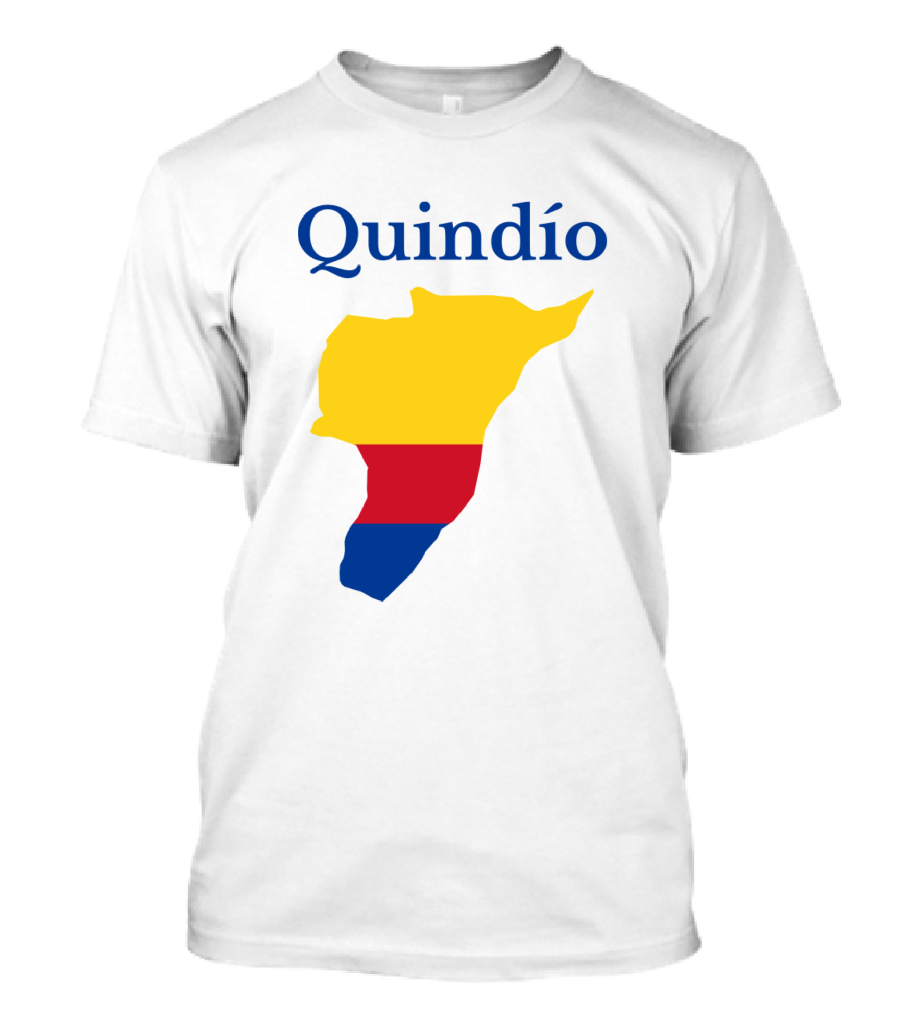 Quindío Department Map Colombia Flag Colors T-Shirt