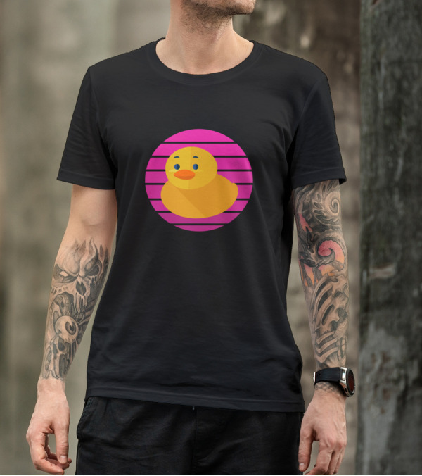 Rubber Duck Retro Sunset Vibes T-Shirt