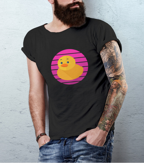Rubber Duck Retro Sunset Vibes T-Shirt