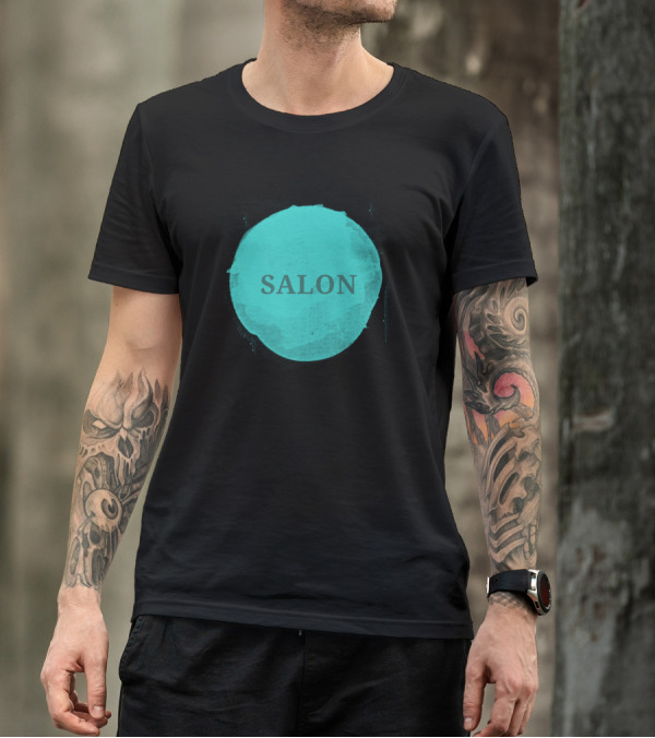 SALON Turquoise Abstract Circle T-Shirt