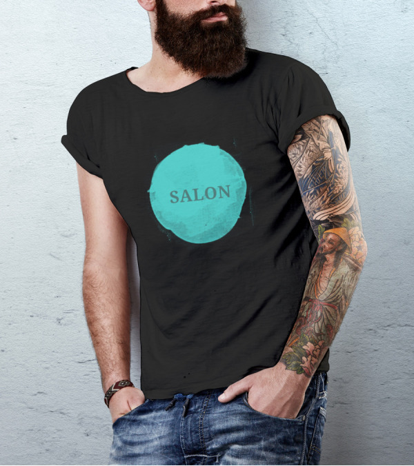 SALON Turquoise Abstract Circle T-Shirt