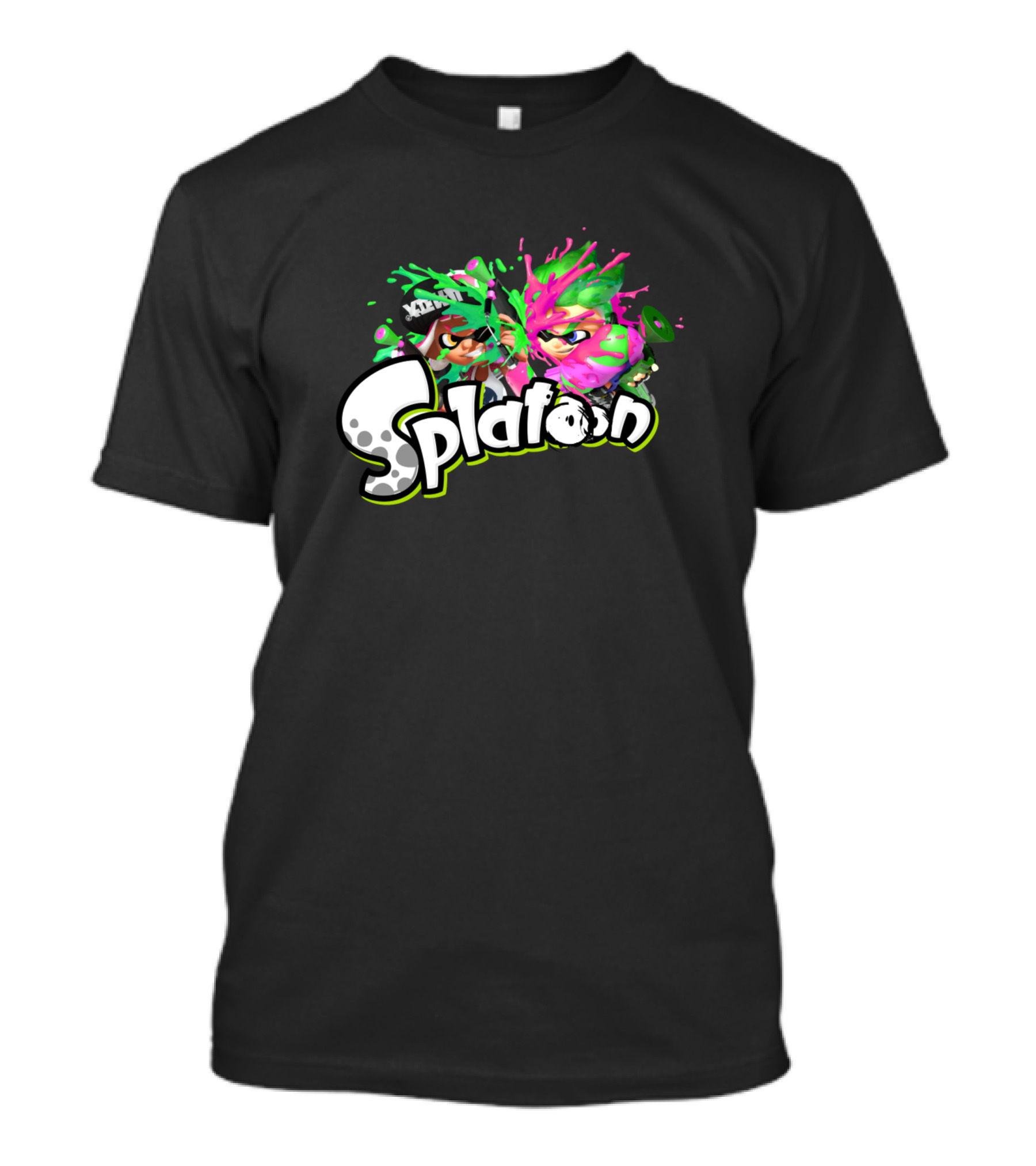 Splatoon Splat Anime Character Duo With Color Splash T-Shirt