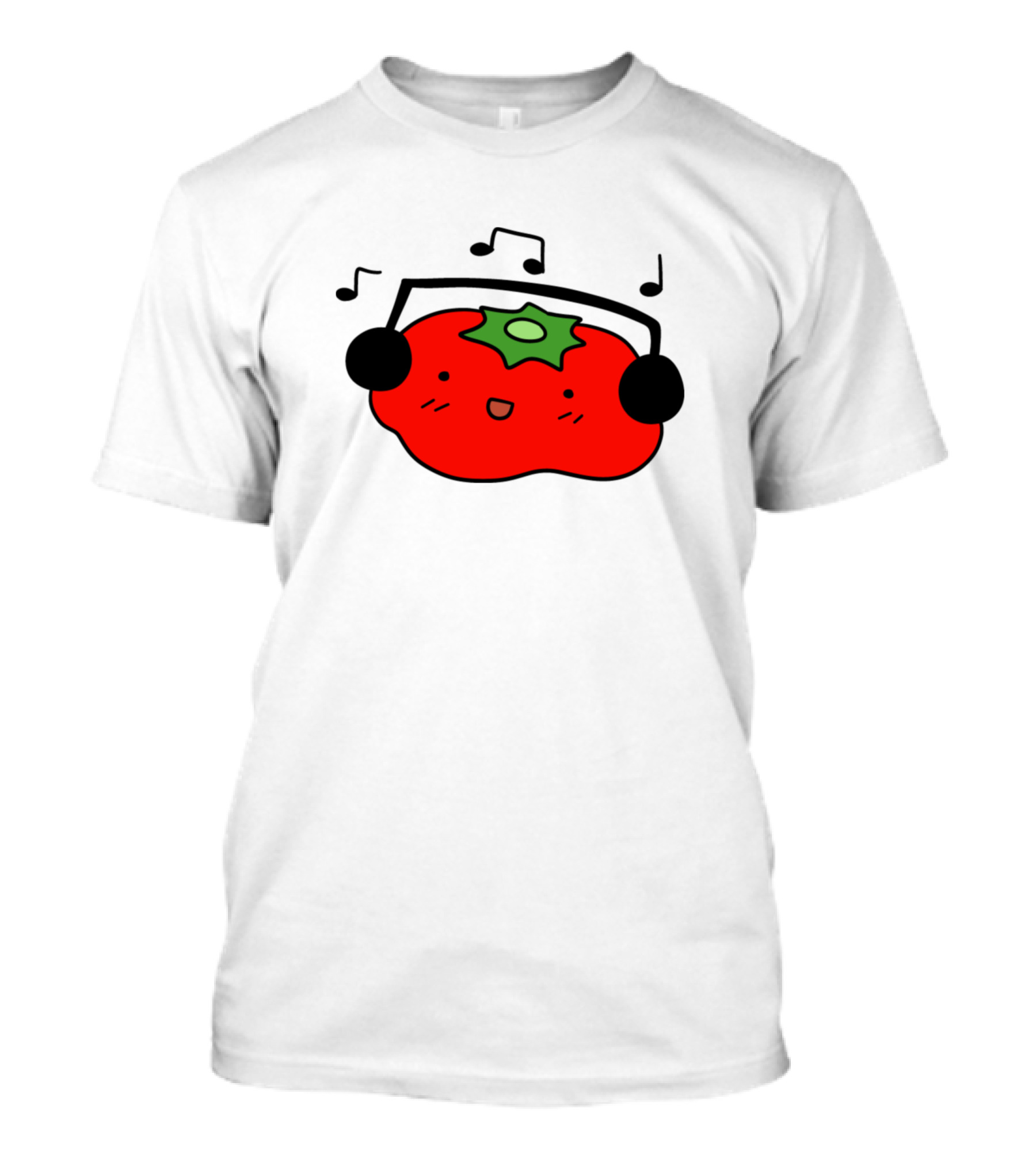 Tomato Listening To Music With Headphones T-Shirt