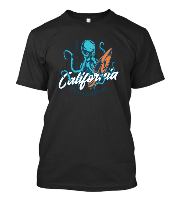 California Surf Club Summer Adventures Vintage Octopus T-Shirt