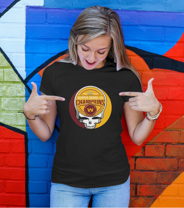 Super Bowl LV Champions Washington Football Team Grateful Dead Steal Your Face Tampa 02 07 21 T-Shirt