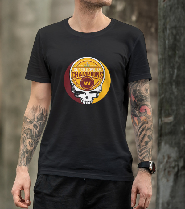 Super Bowl LV Champions Washington Football Team Grateful Dead Steal Your Face Tampa 02 07 21 T-Shirt
