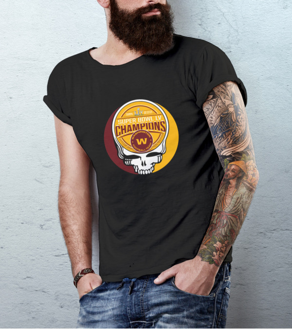 Super Bowl LV Champions Washington Football Team Grateful Dead Steal Your Face Tampa 02 07 21 T-Shirt