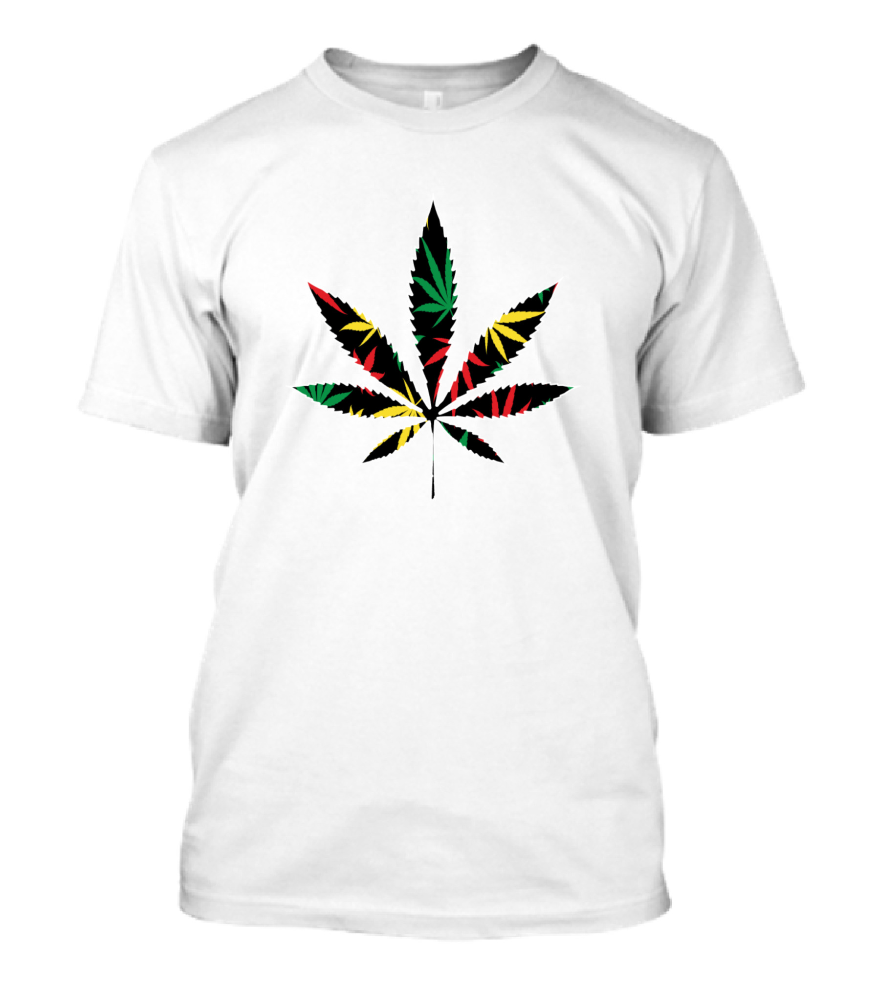 Rasta Reggae Cannabis Leaf T-Shirt