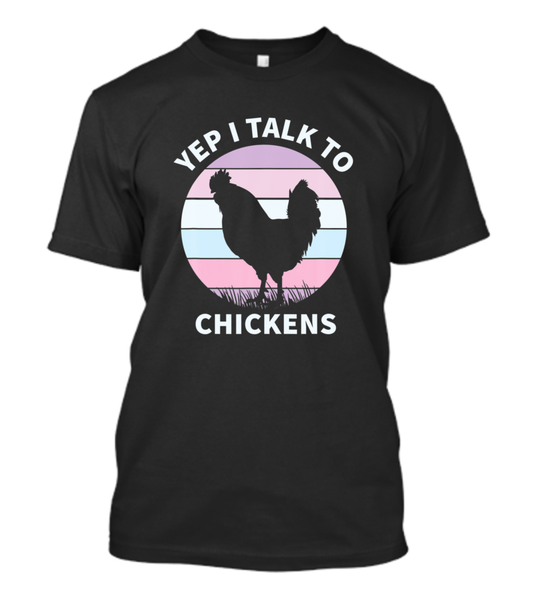 Yep I Talk To Chickens Retro Funny Cute Chicken T-Shirt