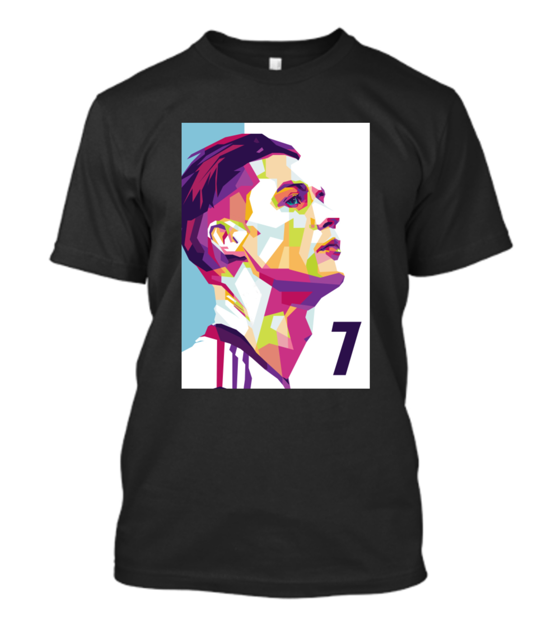 Cristiano Ronaldo 7 Colorful Geometric T-Shirt