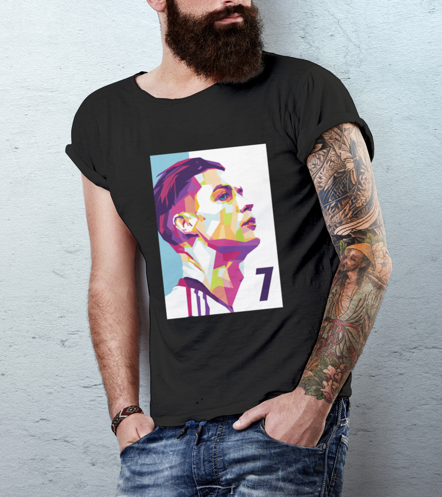 Cristiano Ronaldo 7 Colorful Geometric T-Shirt