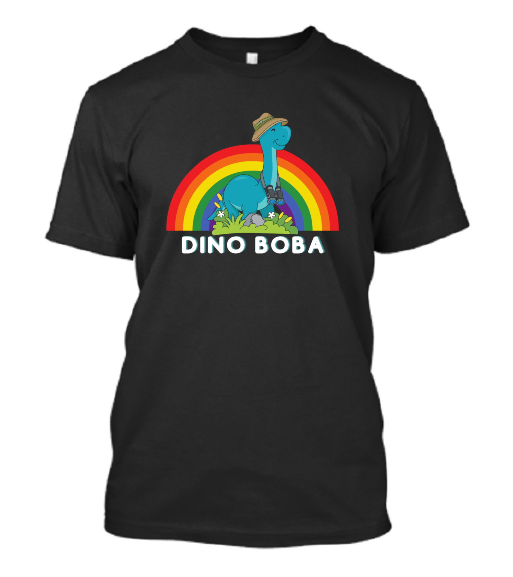 Dino Boba Brontosaur Rainbow Adventure T-Shirt