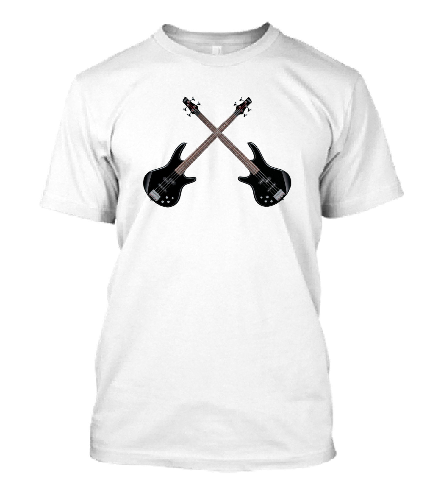 Double Guitar Bass Crossed Strings T-Shirt