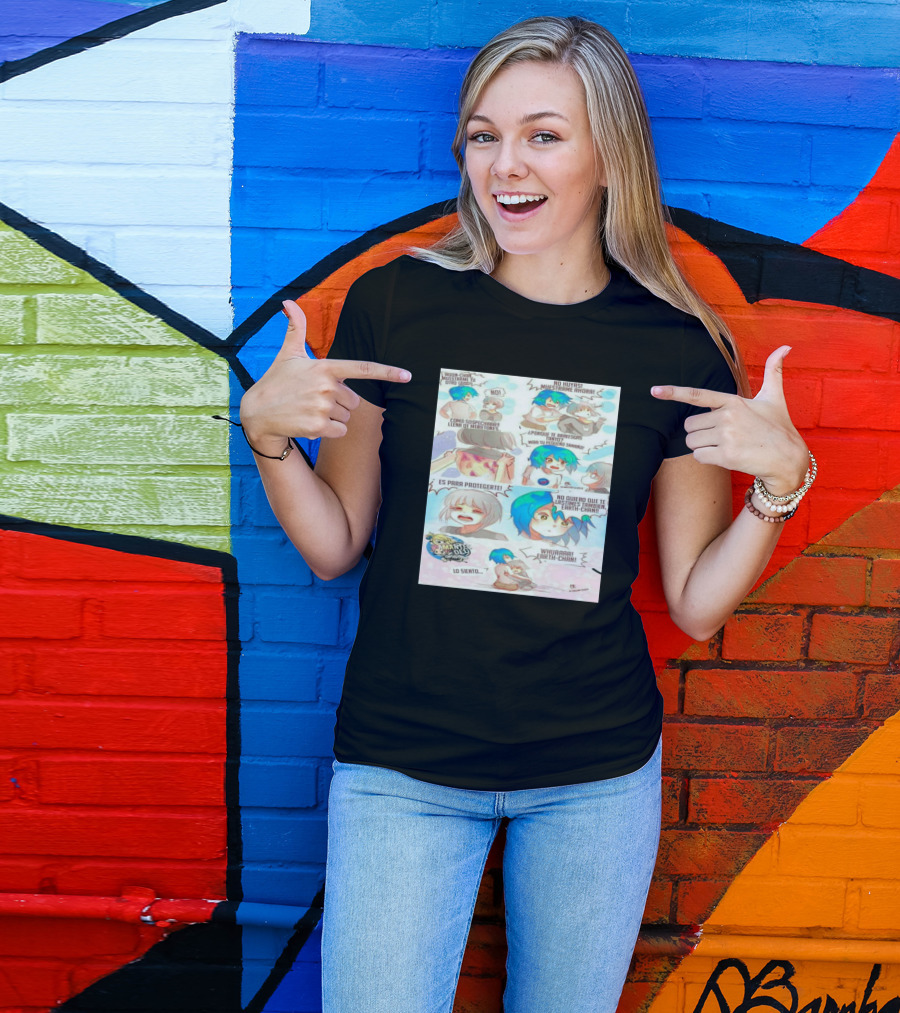 Whuaarrr Earth-Chan Comic With Anime Character Expressions And Conversations T-Shirt