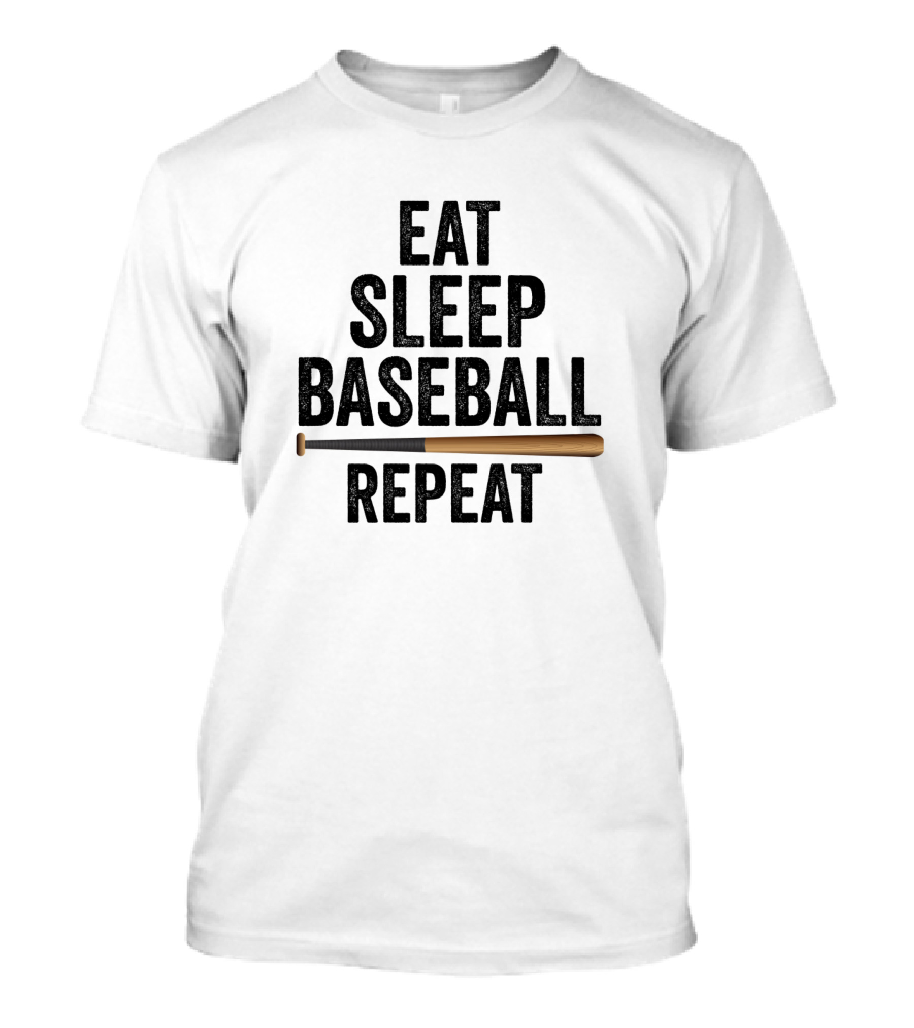 Eat Sleep Baseball Repeat Funny Baseball Bat T-Shirt