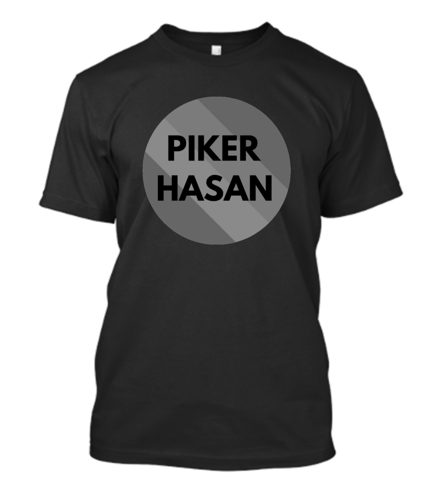 Piker Hasan Hasanabi Logo Black Text Circle T-Shirt