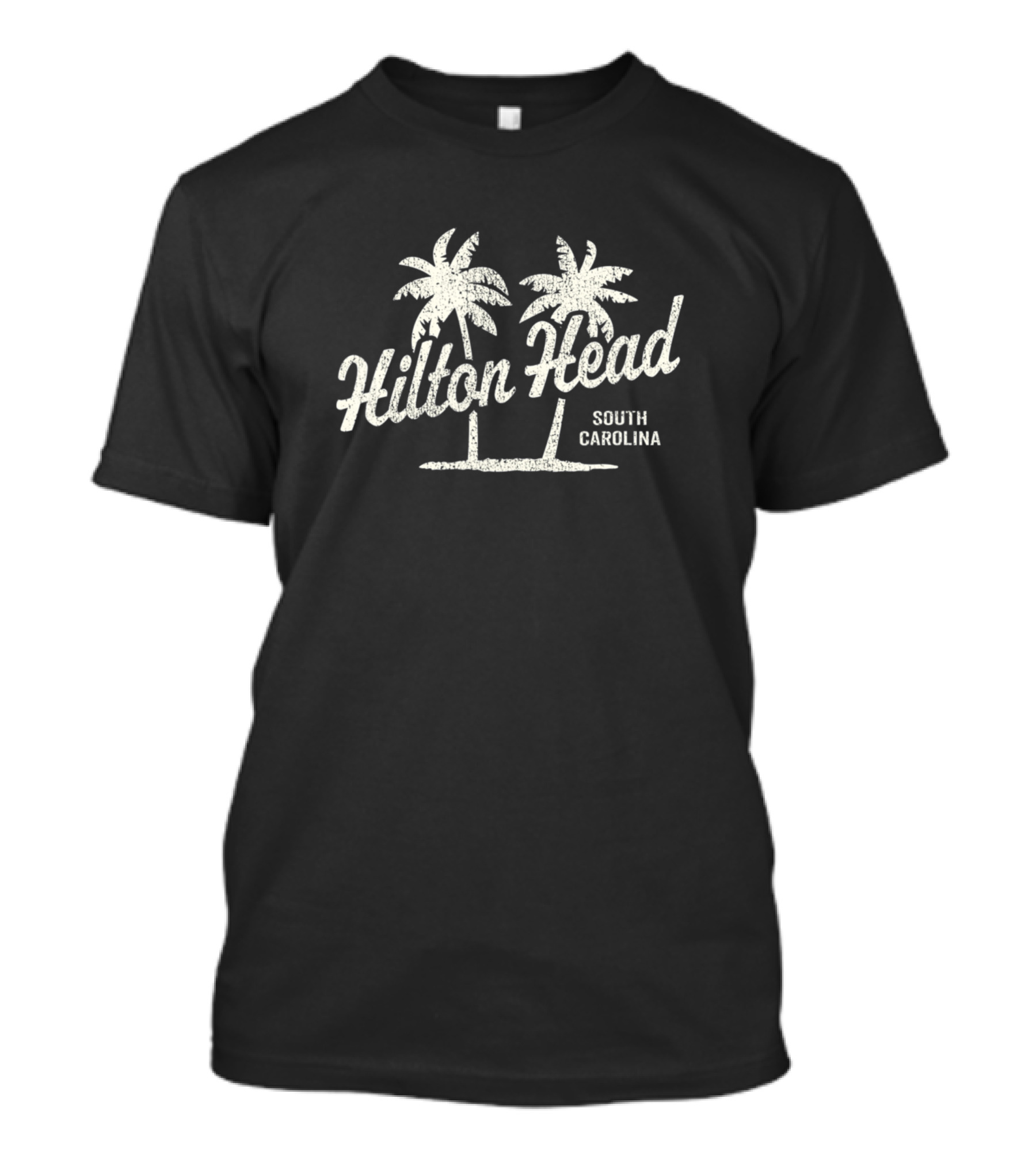 Hilton Head Island South Carolina Vintage 70s Palm Trees T-Shirt