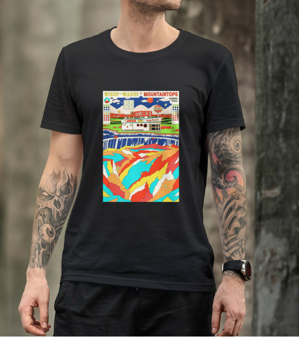 Khruangbin Wishi-Washi Mountaintops Mt Fuji Motel Retro Japanese T-Shirt