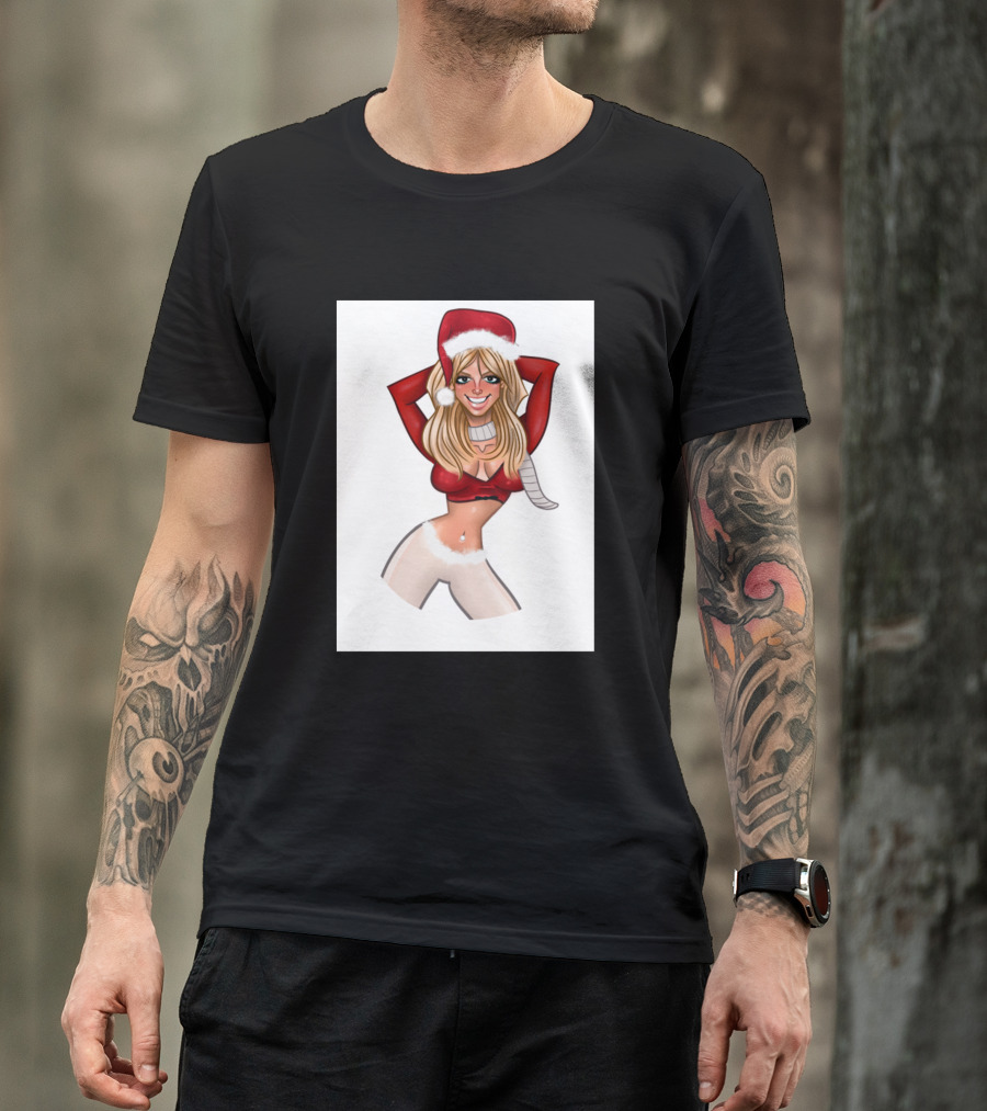 Merry Britsmas Festive Santa Hat T-Shirt