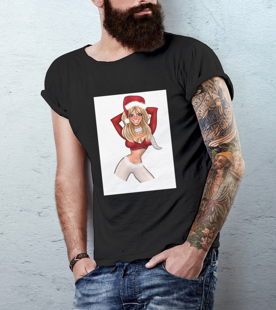 Merry Britsmas Festive Santa Hat T-Shirt
