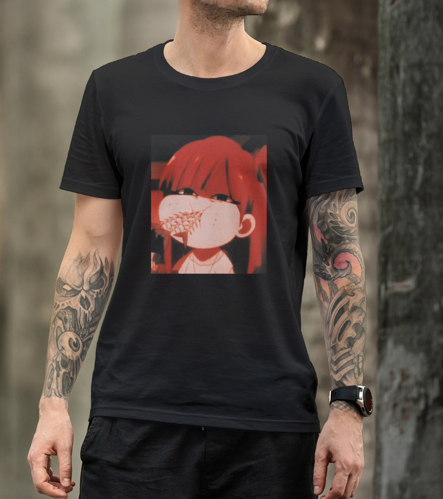 Morgiana Red Aesthetic Anime Character Eating Expression T-Shirt