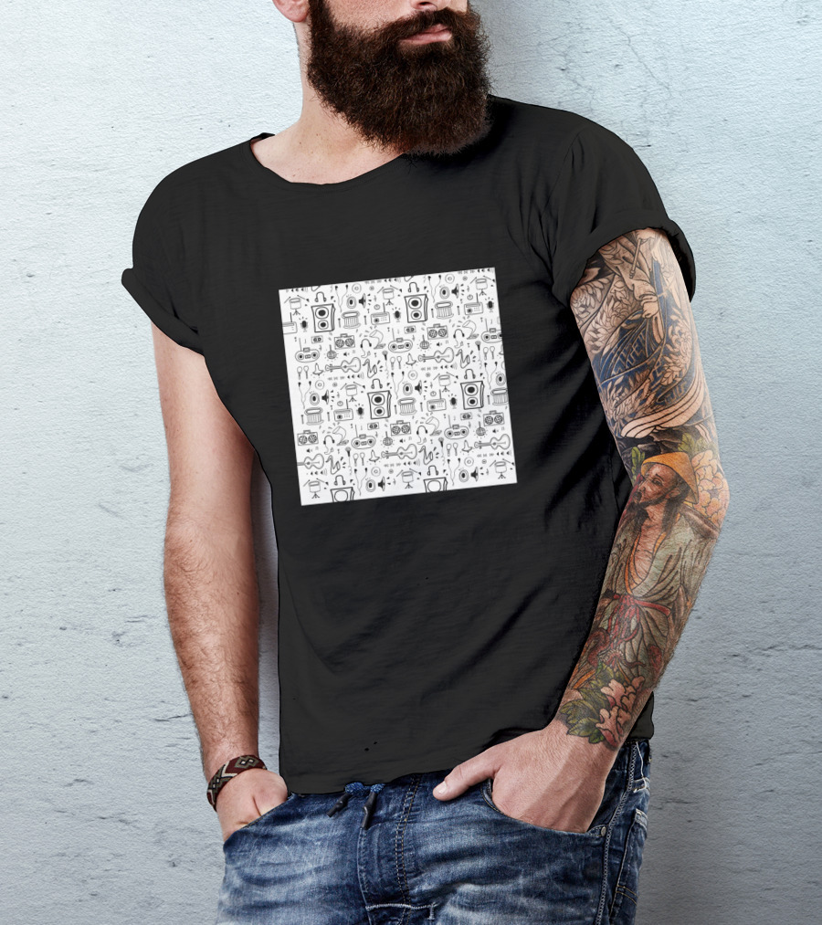 Speakers Records Headphones Microphones Instruments Music T-Shirt