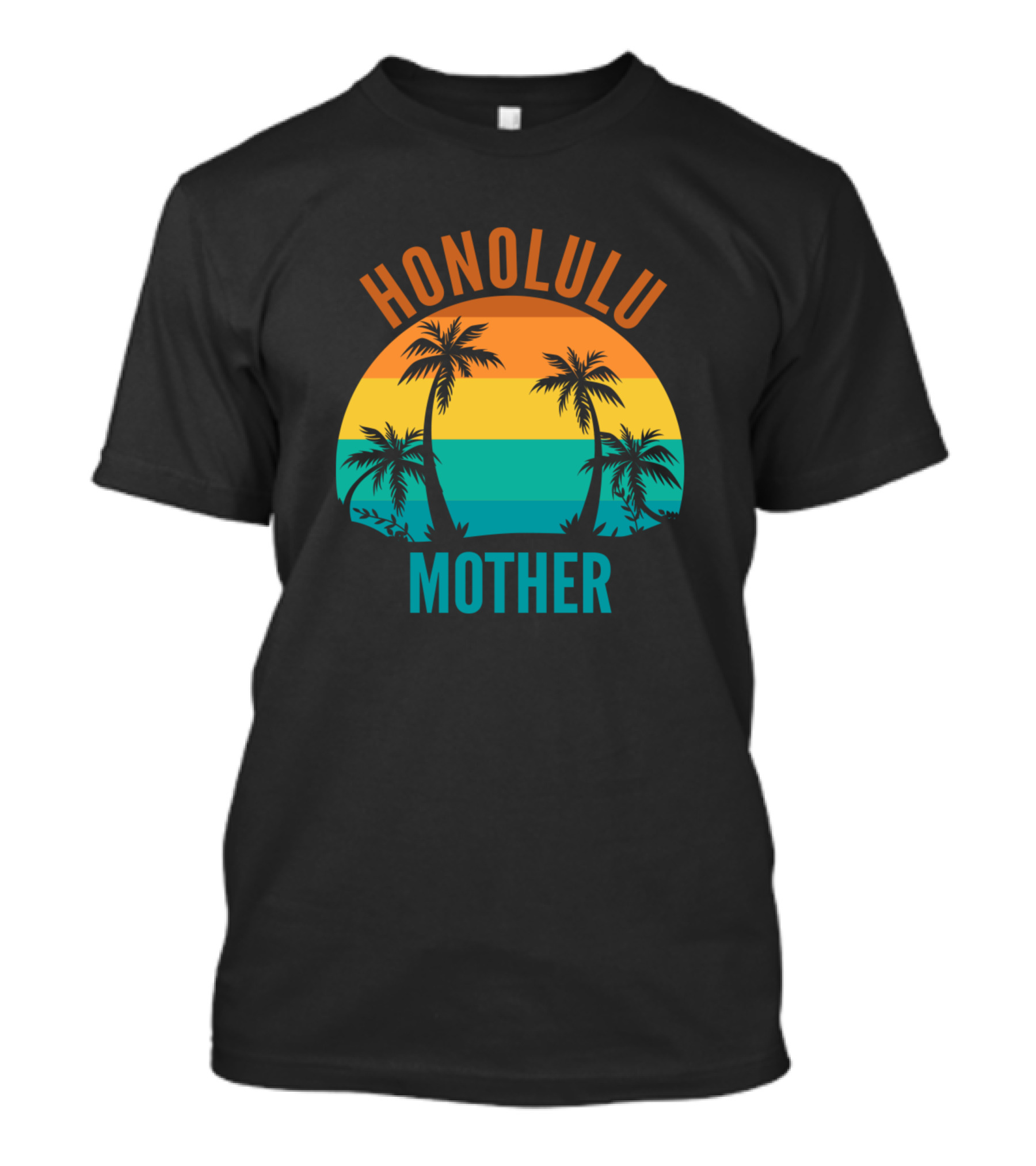 Honolulu Mother Sunset Palm Trees T-Shirt