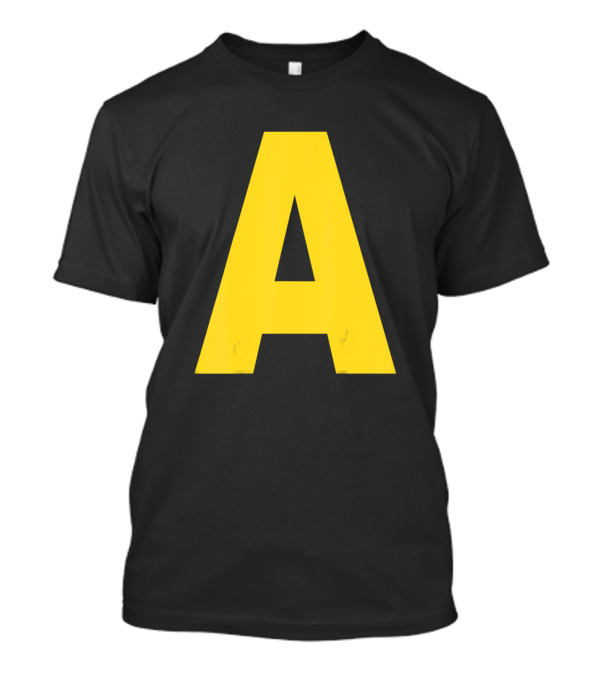 Yellow Letter A Chipmunk Iconic T-Shirt