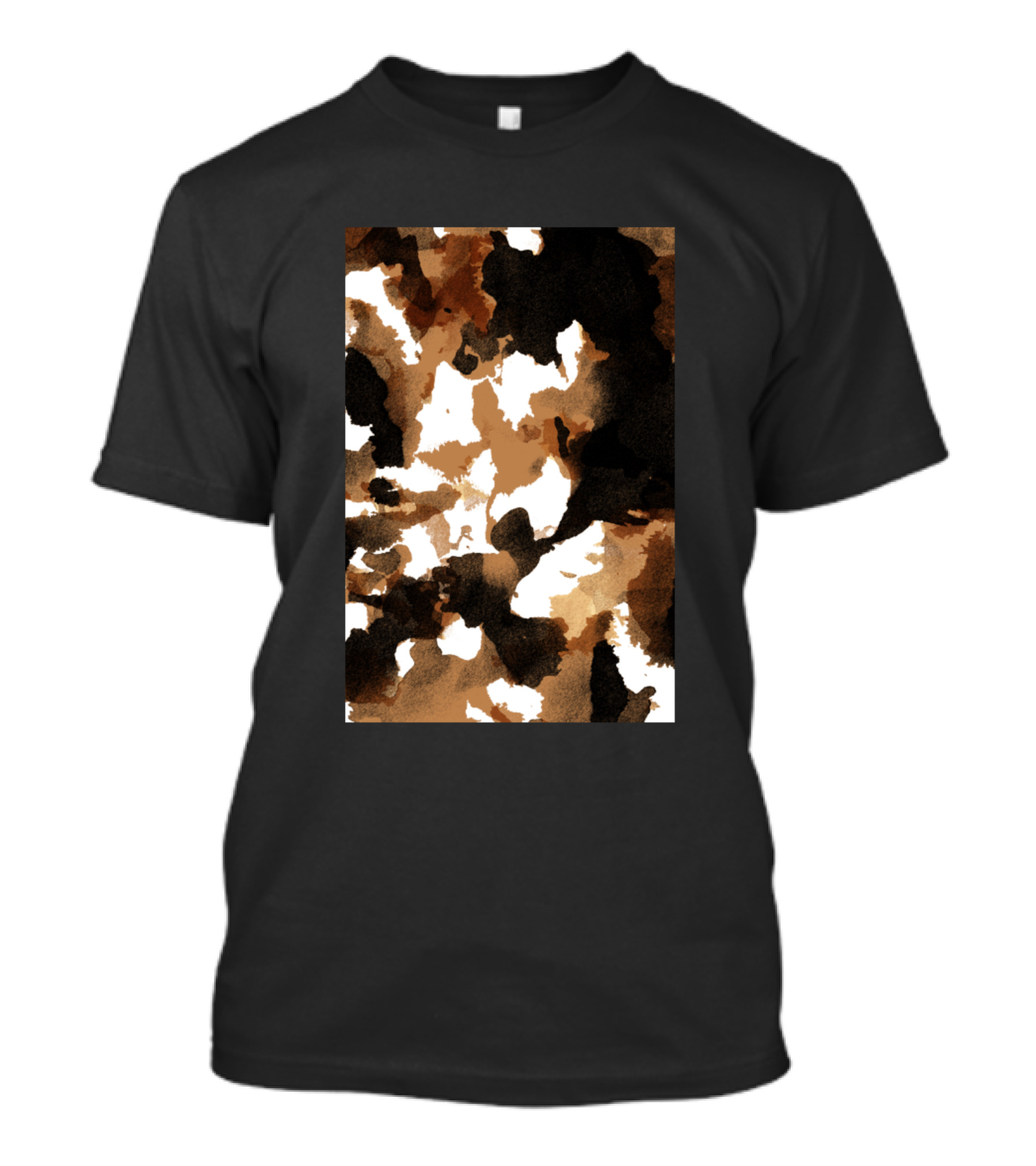 Longhorn Camouflage Brown And White T-Shirt
