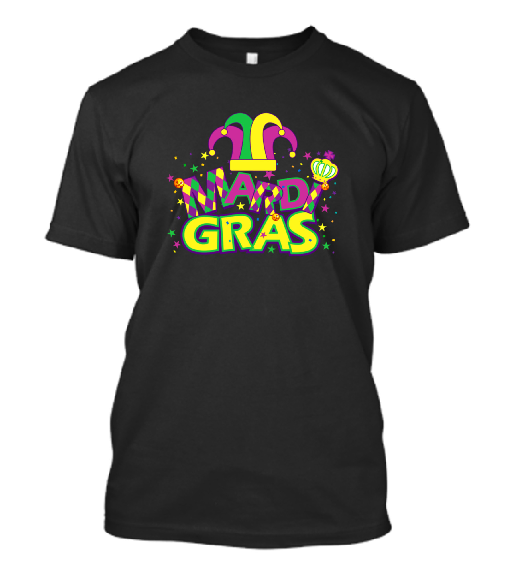Mardi Gras Jester Hat Celebration Shrove Tuesday T-Shirt