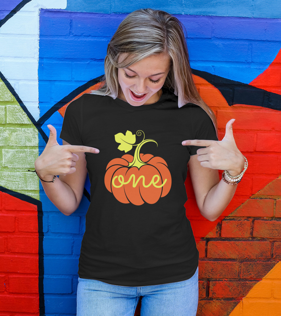 One Year Old Pumpkin Birthday T-Shirt