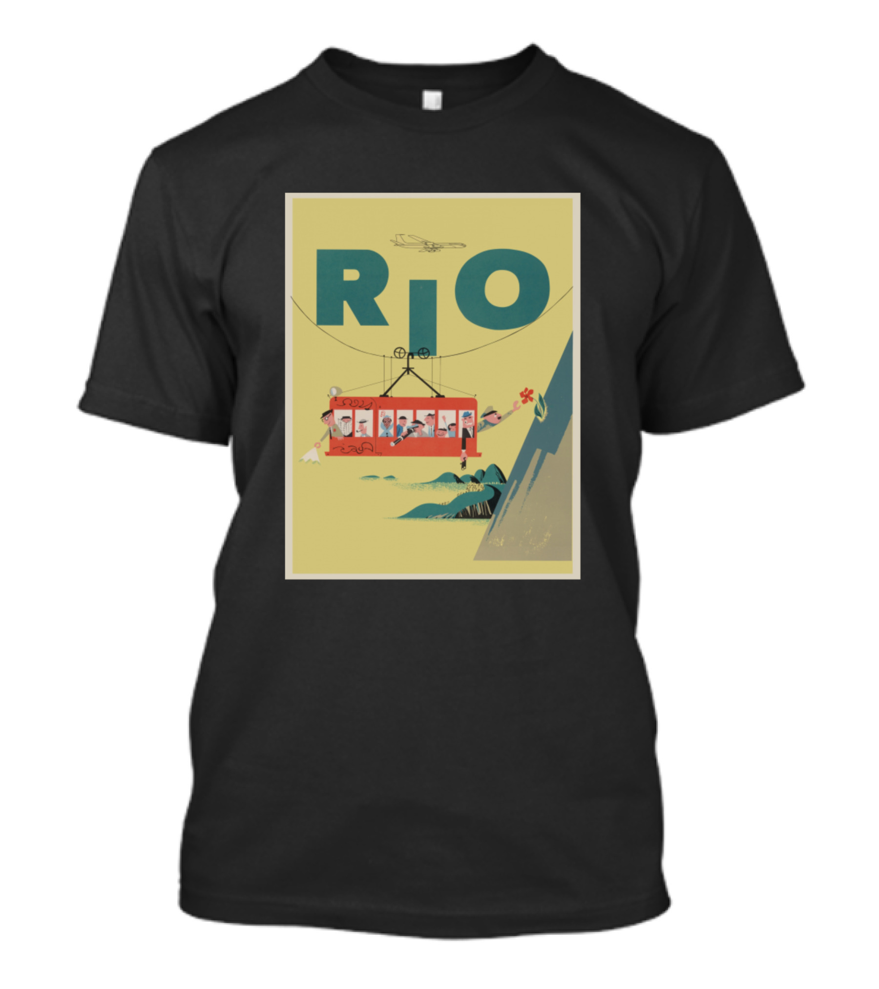 RIO Vintage Cable Car Adventure Iconic Cityscape T-Shirt