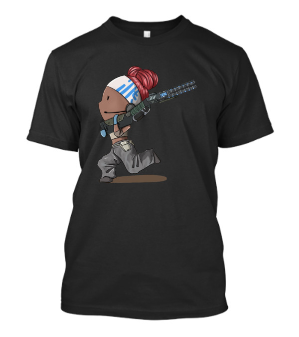 Shift Ya Carcass Funny Cartoon Character With Futuristic Weapon T-Shirt