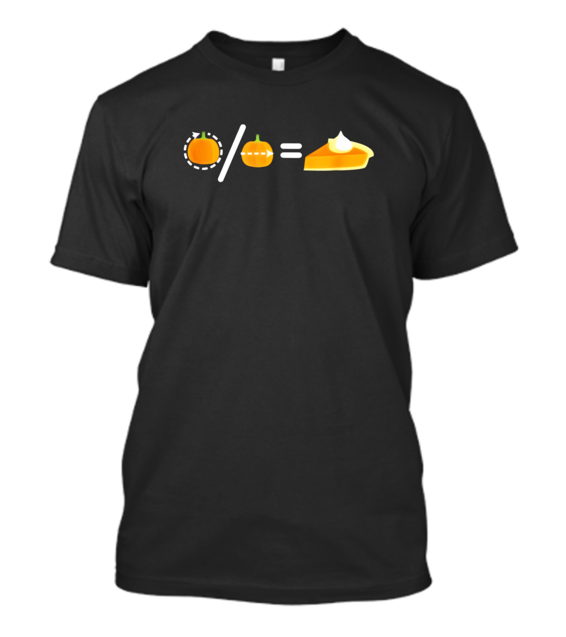 Shirtwoot Easiest Thanksgiving Recipe: Pumpkin Sliced Equals Pie T-Shirt