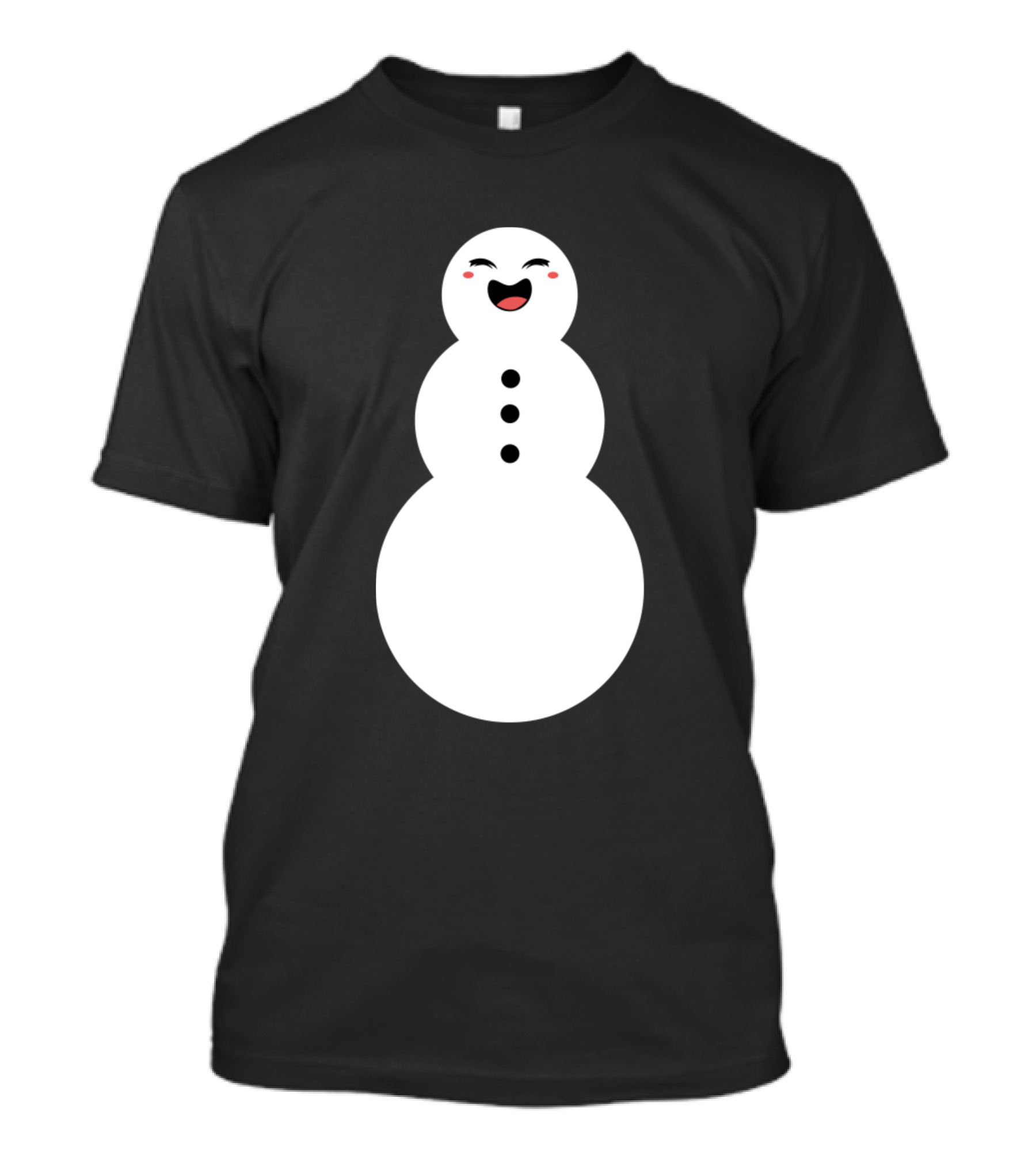 Snowman Laughing Joyful Holiday Emoji T-Shirt