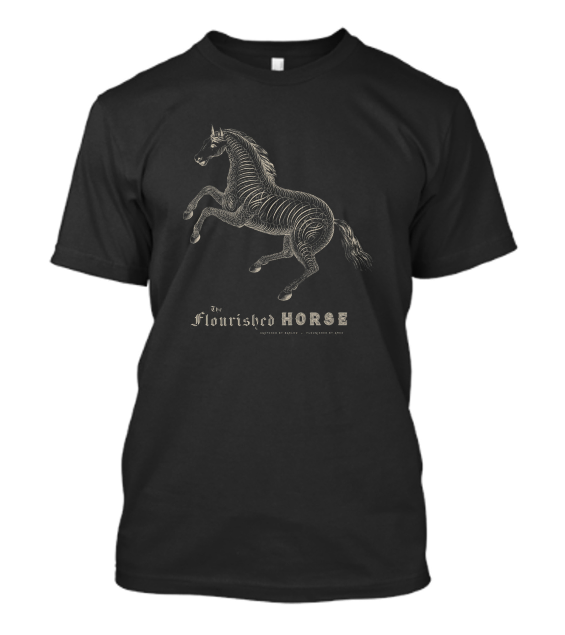 The Flourished Horse Vintage Inspired By Nature Strength And Grace T-Shirt