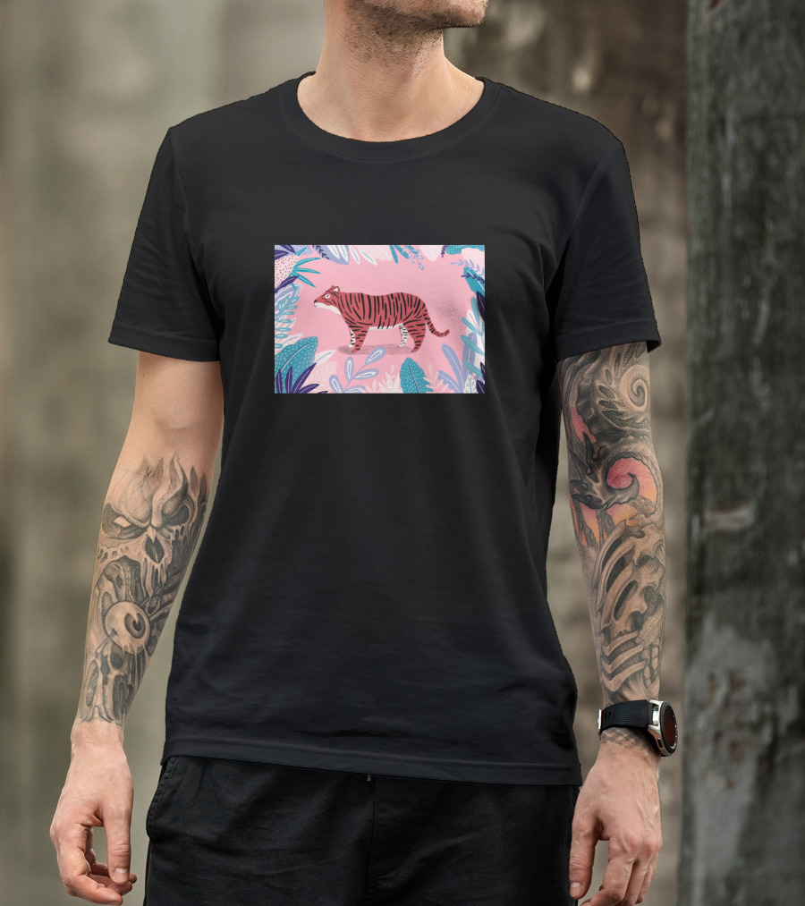Tiger In Vibrant Jungle Wilderness T-Shirt