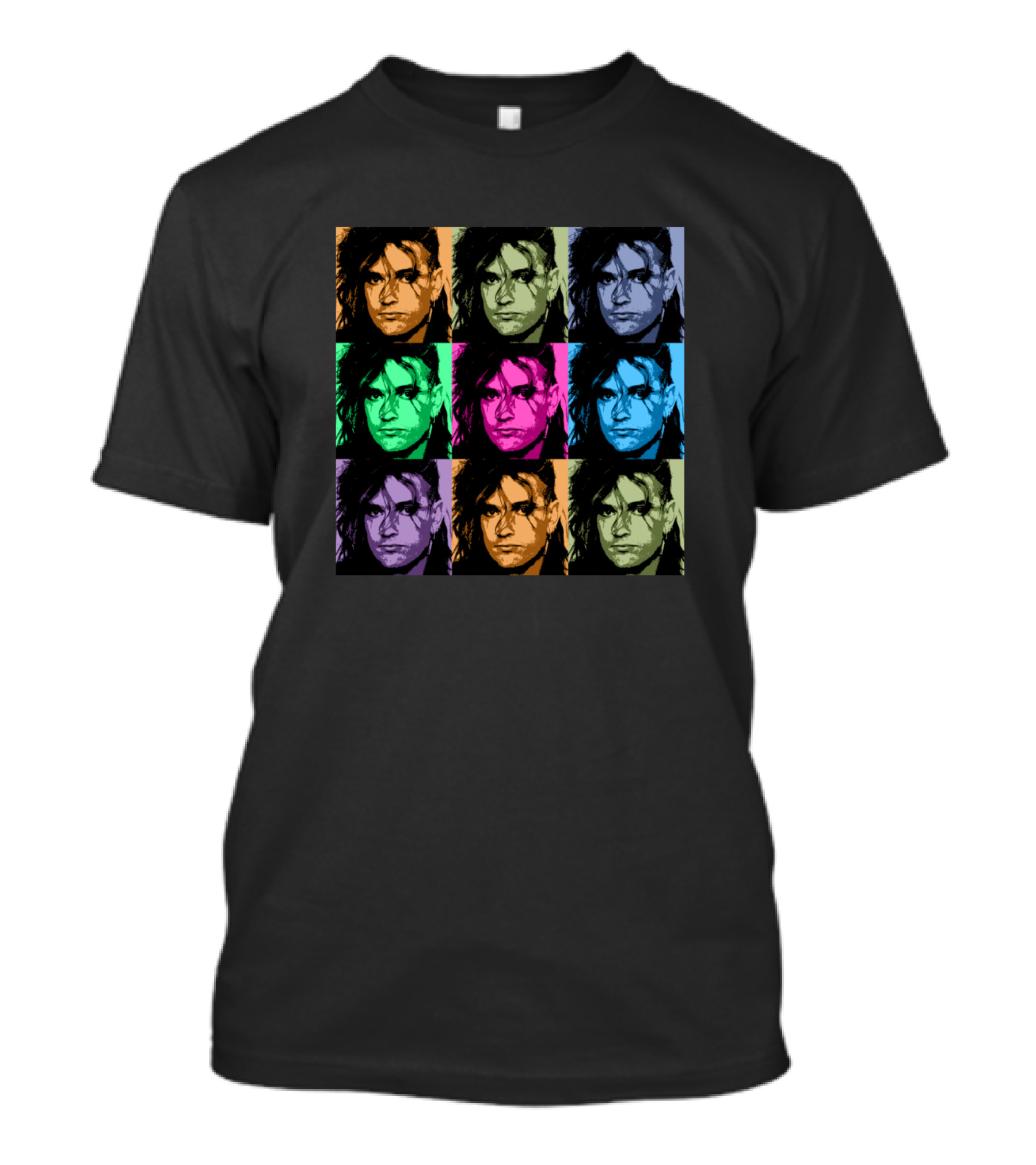 Tommy Lee Pop Art Multicolor Portrait Grid T-Shirt