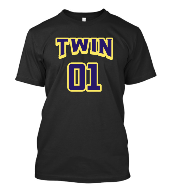 TWIN 01 Jersey Sports Number Twins Matching T-Shirt