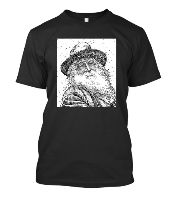 Walt Whitman Ink Drawing Portrait T-Shirt