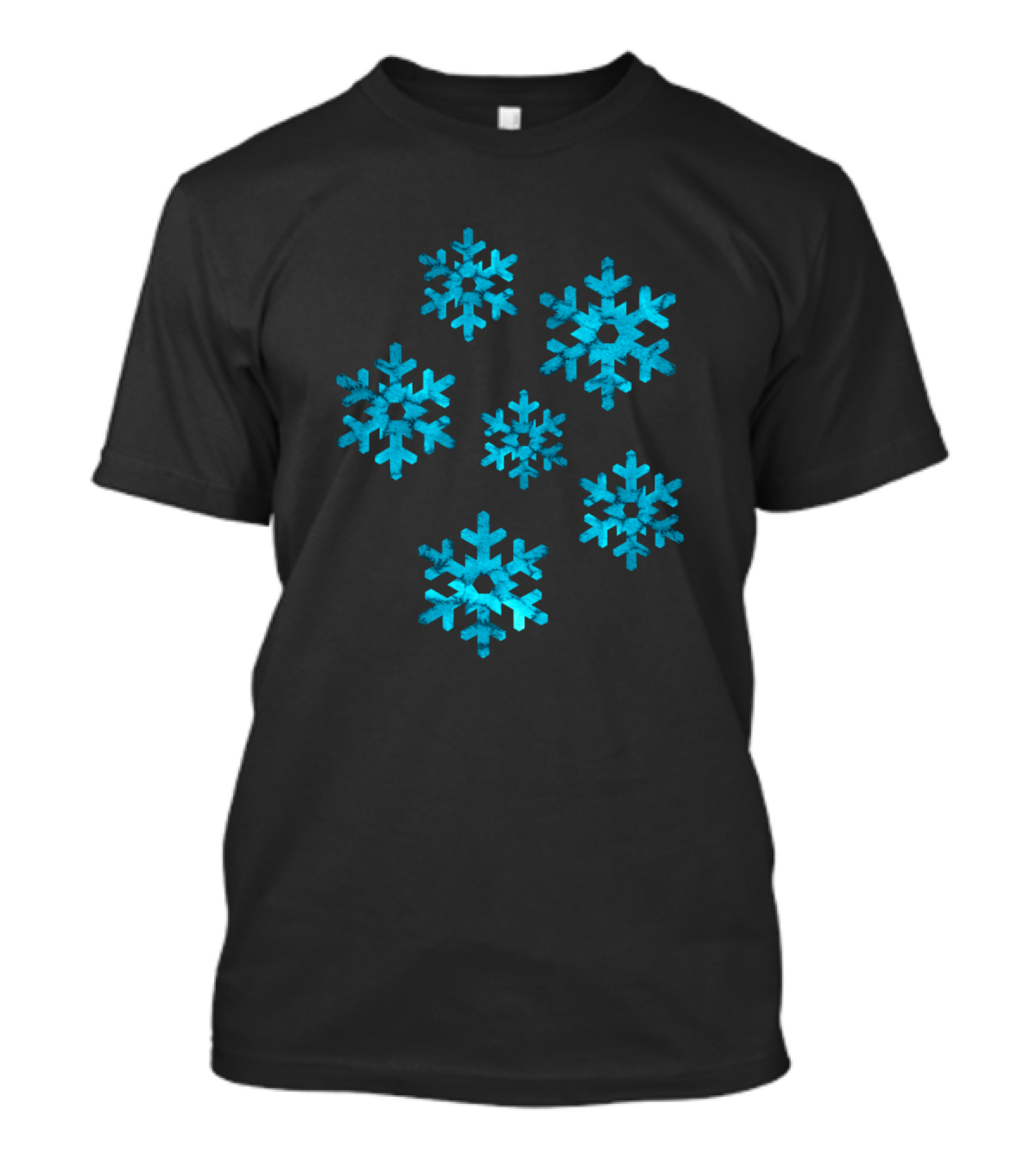 Watercolor Snowflakes Aquamarine Winter T-Shirt