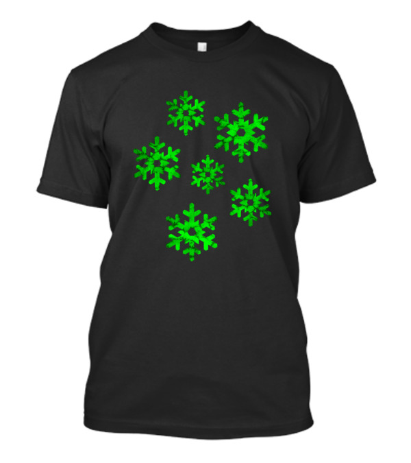 Watercolor Green Snowflakes T-Shirt
