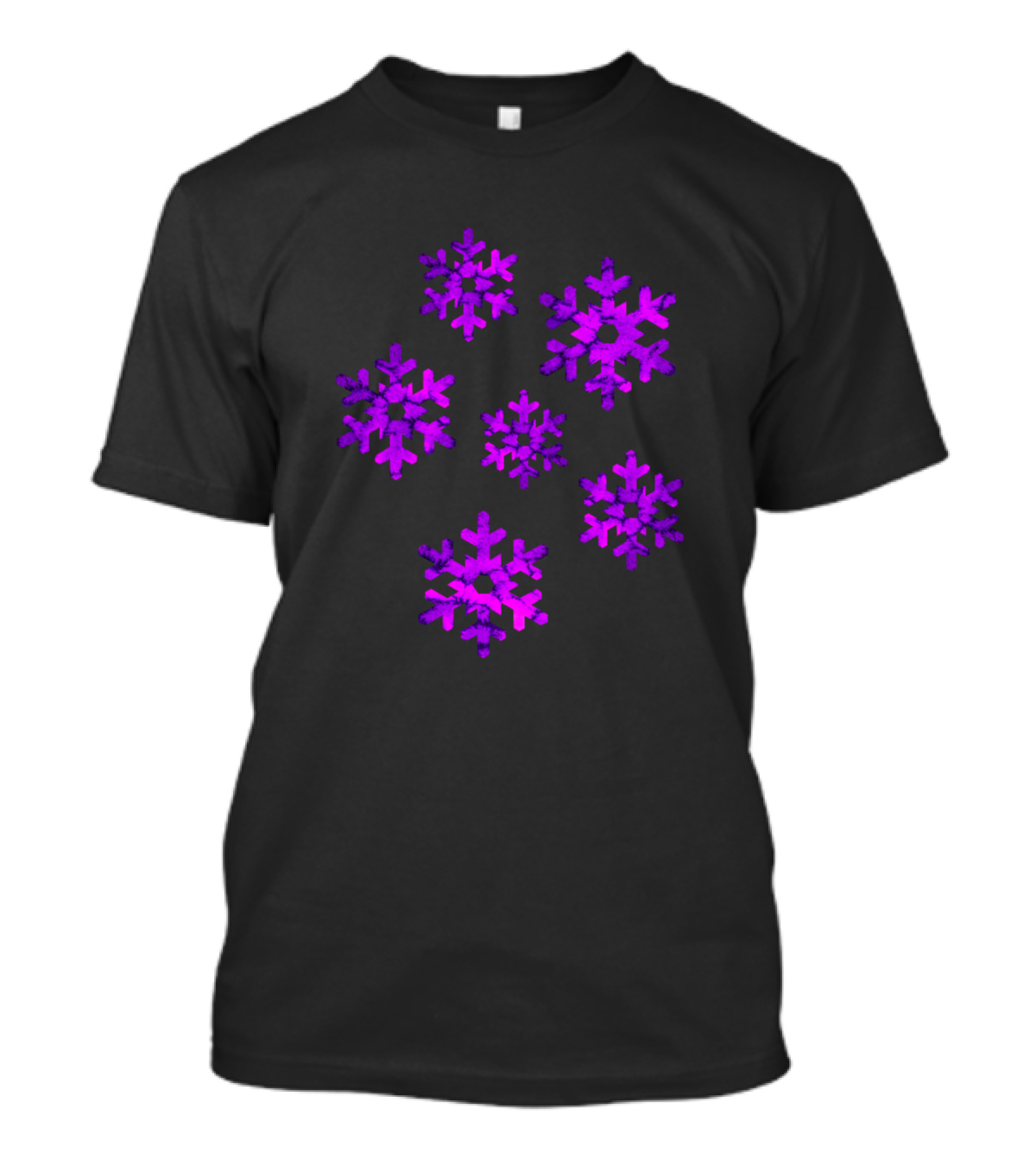 Watercolor Snowflakes Magenta Purple T-Shirt