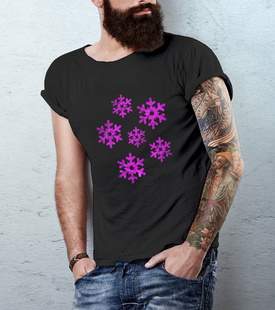 Watercolor Purple Snowflakes T-Shirt