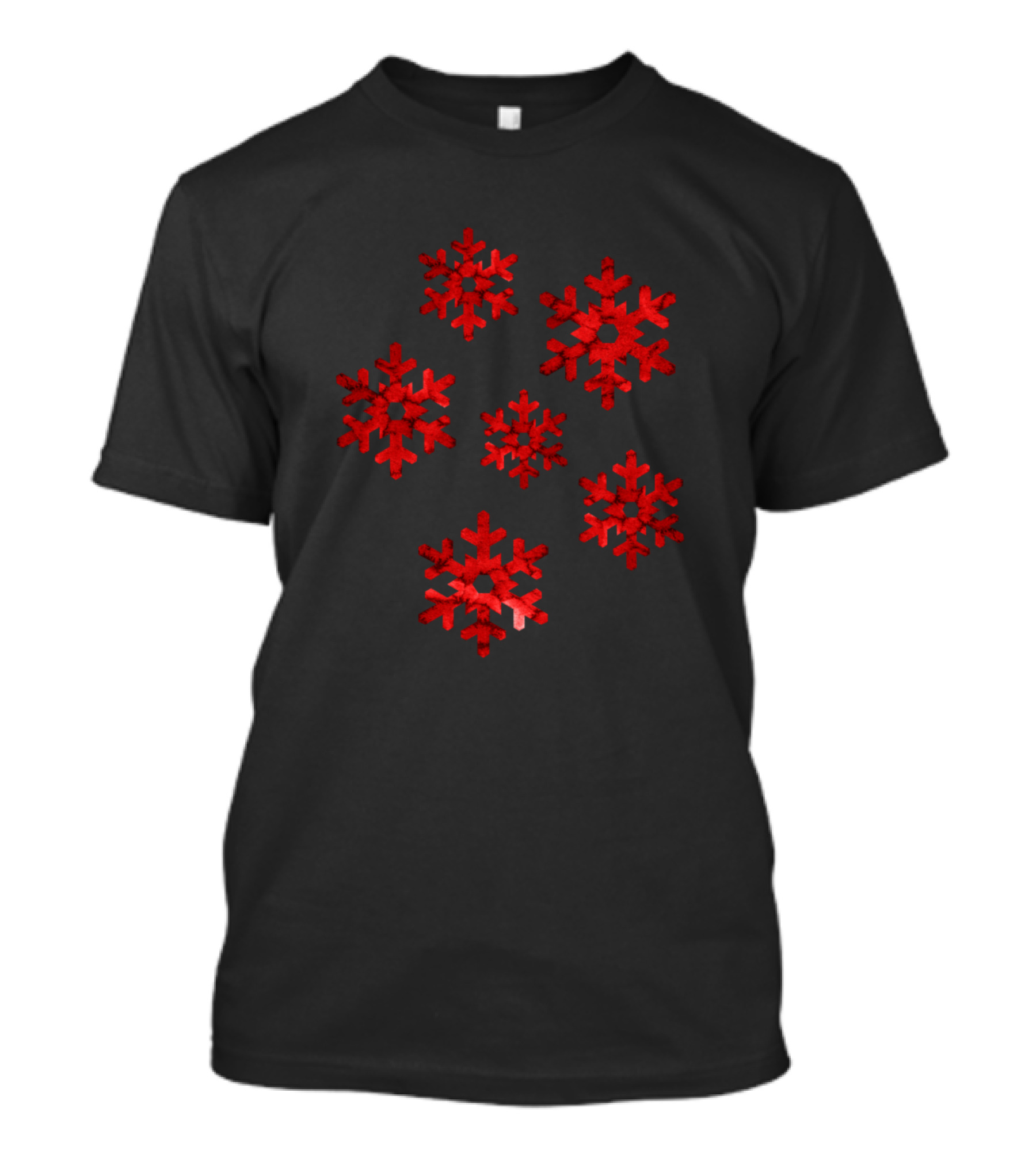 Watercolor Red Snowflakes T-Shirt