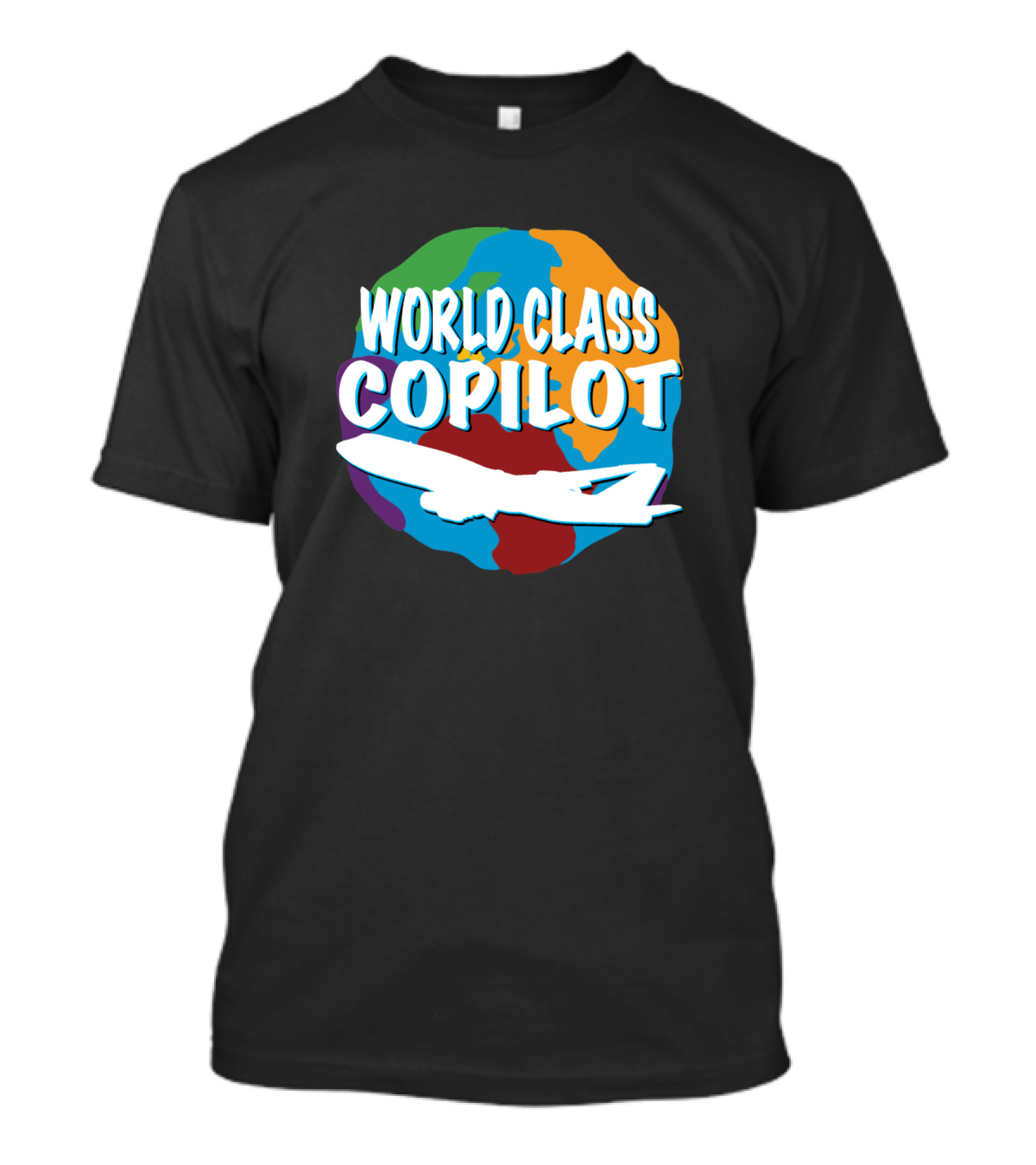 World Class Copilot Globe Airplane T-Shirt